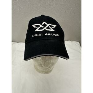 Port Authority Mesh Snapback Hat Angel Armor Black Embroidered Logo